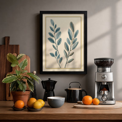 Feathered Plant Study Botanical - Framed Print