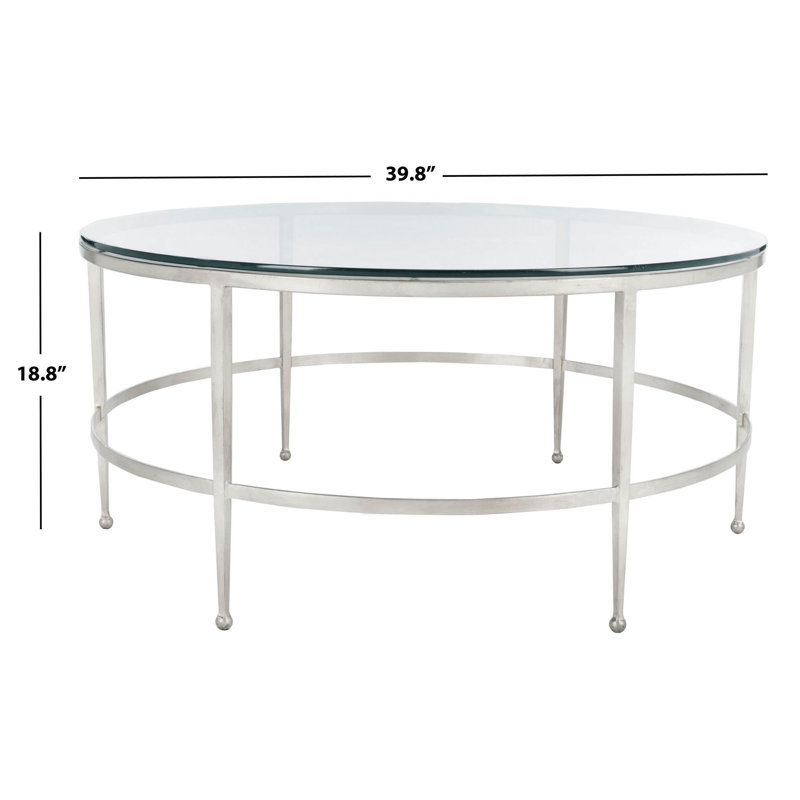 Edmund Cocktail Table, Antique Silver Gilt