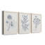 Indigo Botany Study IV - Ensemble de 3 peintures sur toile encadrées-116087750-116087746