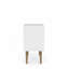 Table de chevet en naturel et blanc
