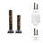 Decorative Geometric Column Sculptures with Square Accents-3363359