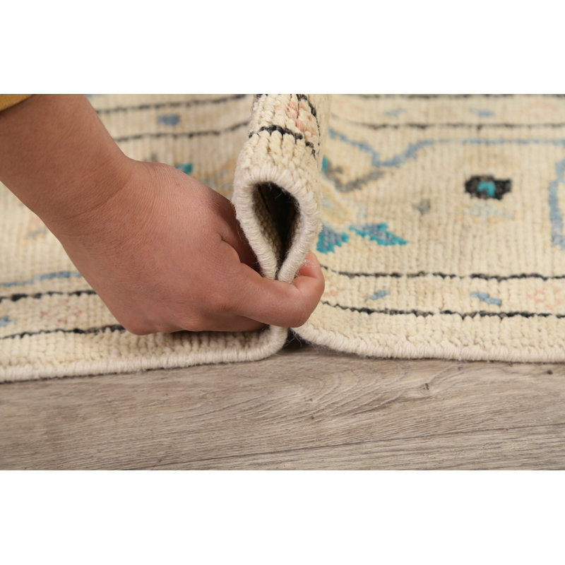 One-of-a-Kind 4'7" X 6'2" New Age Wool Area Rug in Ivory