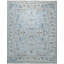 Tapis traditionnel en laine noué à la main bleu clair Makhyia