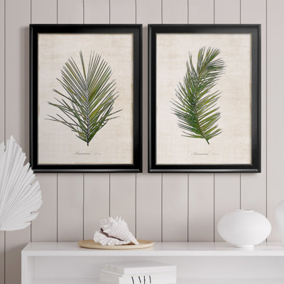 " Palm Botanical I " 2 Piece Art Color Photography Print