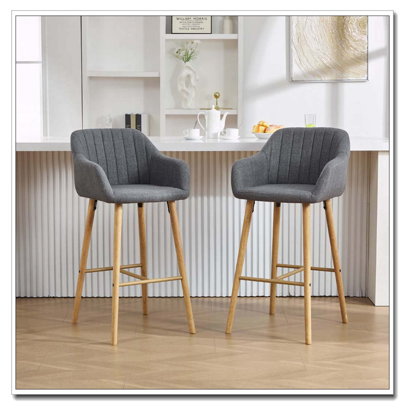 Ensemble de tabourets de bar modernes, Gris