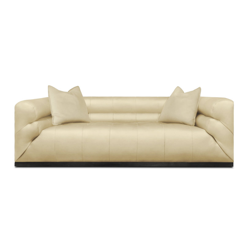 Monet Leather Sofa, Parchment (Dreamer), Nutmeg