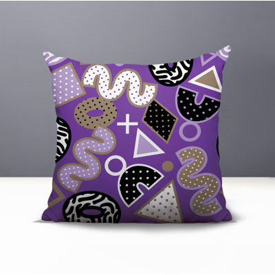 Zyra Abstract Reversible Indoor/Outdoor Square Pillow
