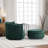 Upholstered  Swivel Barrel Armchair With Ottoman-48643584