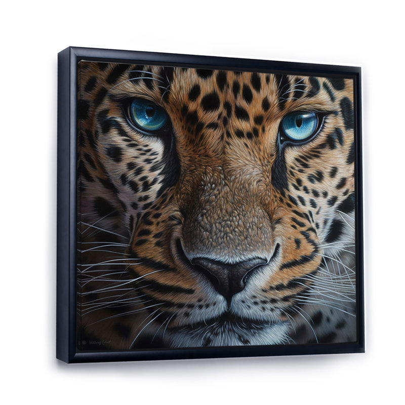 Jaguar's Gaze II sur impression sur toile, Cadre flottant noir, H 30 po x l 30 po x P 1 po