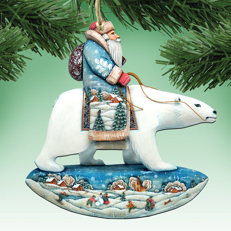 5'' Handmade Wood Holiday Shaped Ornament