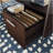 L-Shaped Desk, Brown Finish