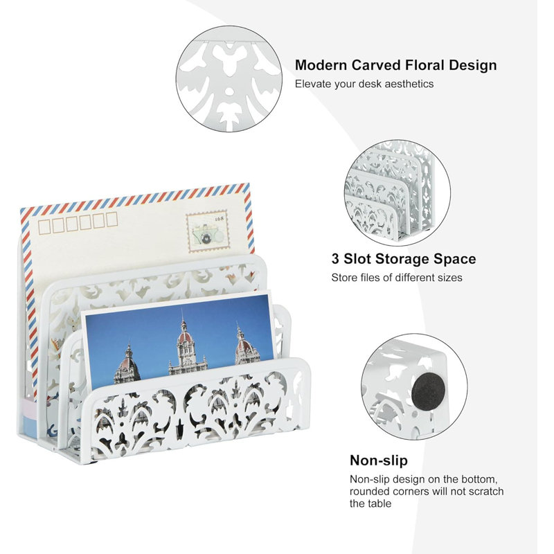 Metal Desk Organiser, ‎White