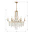 Lustre en roue de chariot à 6 lumières de style bougie avec détails en cristal Mardis-63475546