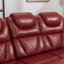 Fauteuil inclinable manuel de cinéma maison avec console centrale et bande lumineuse à DEL pour le salon-700781286