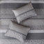 Ensemble de literie en jacquard réversible luxueux avec coussins décoratifs