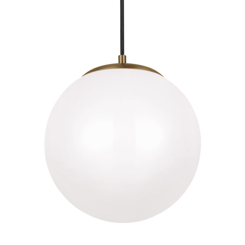 Leo 1 - Light LED Pendant, 8.5" H x 8" W x 8" D, Midnight Black