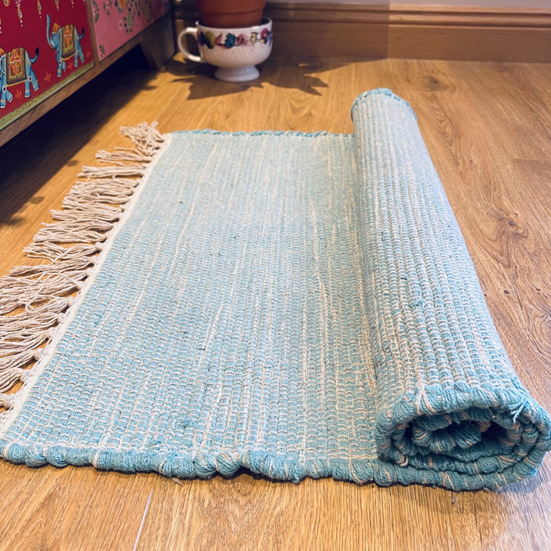 Edom Cotton Hand Woven Area Rug, Runner 60 x 210cm