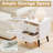 Nightstand Set of 2, 2 Storage Drawers, Small Accent Table with Golden Knobs-529245427