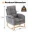 Chaise berçante avec repose-pieds réglable et poche latérale-474283044