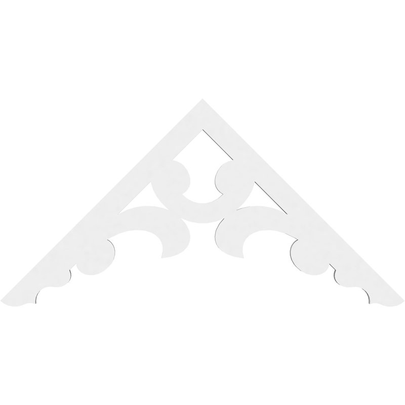 Gable en PVC de qualité architecturale Vienna, 36 po x 18 po x 1 po, 12 / 12, Plastique