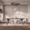 Creative solid wood rectangular dining table set