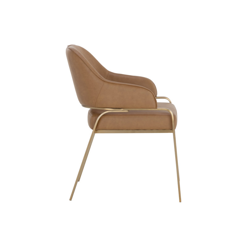 Malachi Upholstered Arm Chair, Brown