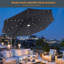 Rosell 132" Lighted Cantilever Umbrella-1874627533