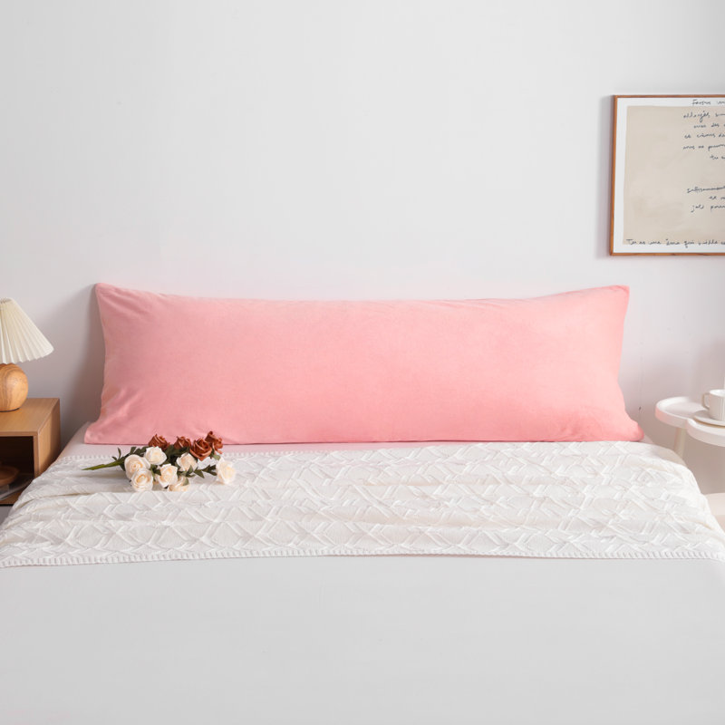 Velvet Zipper Body Pillowcase, Pink