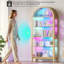 5-Tier Arched Glass Display Cabinet with RGB LED Lighting  -1945430709