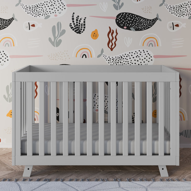 Lit de bébé convertible 3-en-1 Beckett, Galet, Lit à barreaux
