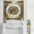 THE GEARS CLOCK Wall Clock with Real Moving Gears LU-LI_ 32 in Square SILVER-ANTIQUE