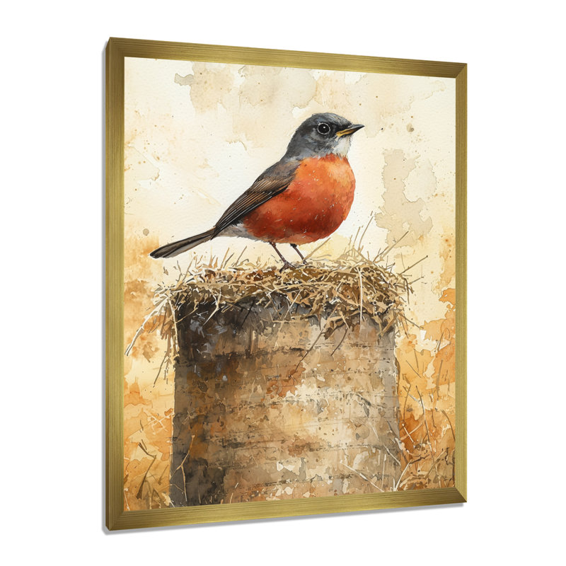 Banas - animaux, art mural sur toile, H 32 po x l 16 po, Reproduction encadrée d'une seule photo, Doré