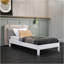 Lit plateforme simple - blanc