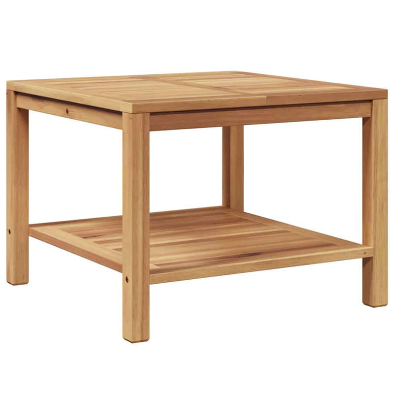 Coffee Table Solid teak wood Living Room Table Modern Furniture Textured, 45cm H x 60cm W x 60cm D