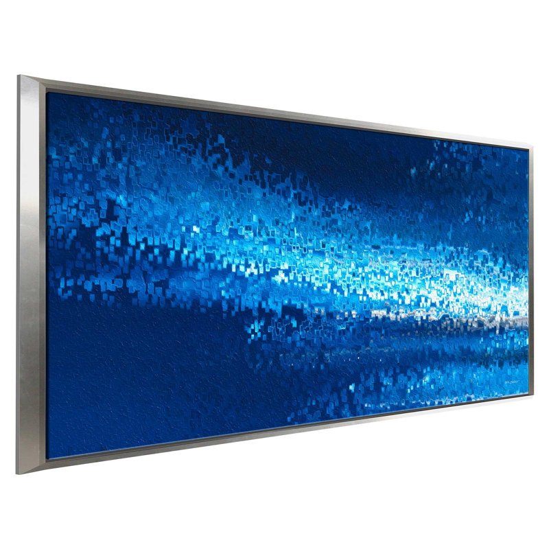 « Psaume 119:105 our Light » par Mark Lawrence, reproduction d’art, H 31,5 po x l 51,5 po x P 2 po, Cadre flottant argent