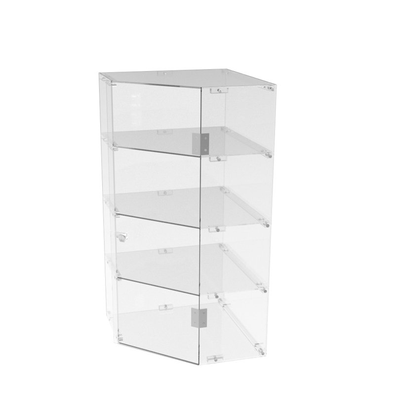 Fixclear Acrylic Candy Bin Partitioned Dry Food Display Spices Container Retail Donut Cookie Bin Ships Knock Down 4 Tier Shelf Display 100826-NEW
