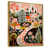 Toile avec cadre flottant or