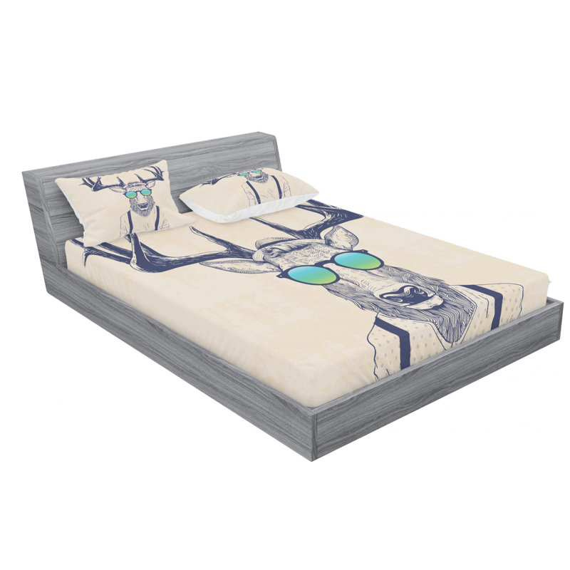Microfiber Sheet Set, Queen Sheet Set with Fitted Sheet
