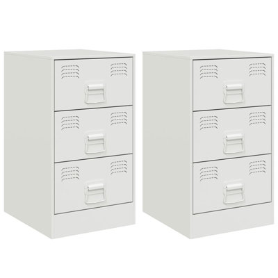 Raineri 34.5cm W Steel Bedside Table