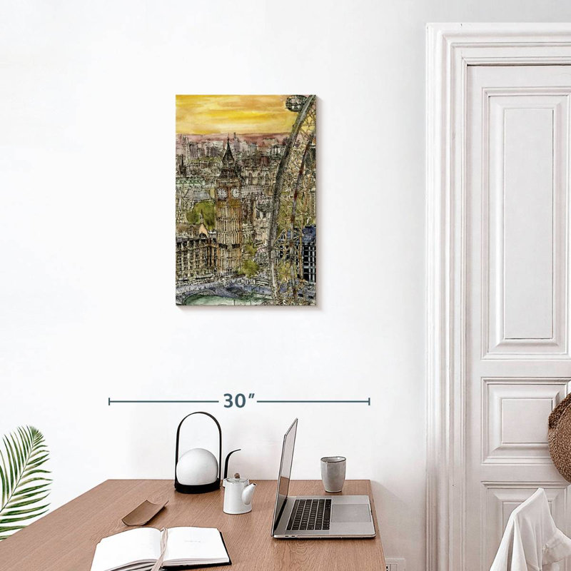 Aime Iconic City Scene IV, 24" H x 16" W
