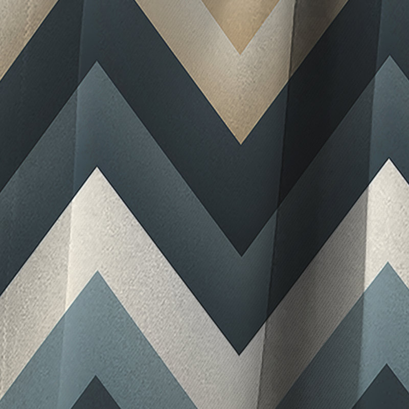 Motif à chevrons géométriques neutres gris et gris III - Rideau occultant à chevrons - 1 panneau, L 52 po x L 108 po
