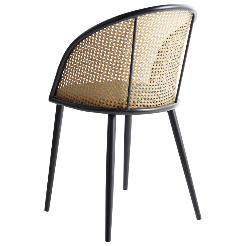Annah 43cm H Polyester Upholstered Full Back Side Chair in Green