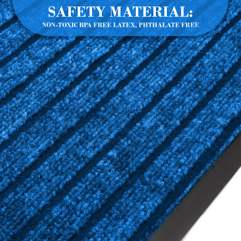 Non-Slip Indoor Doormat, Blue, 80cm W x 150cm L