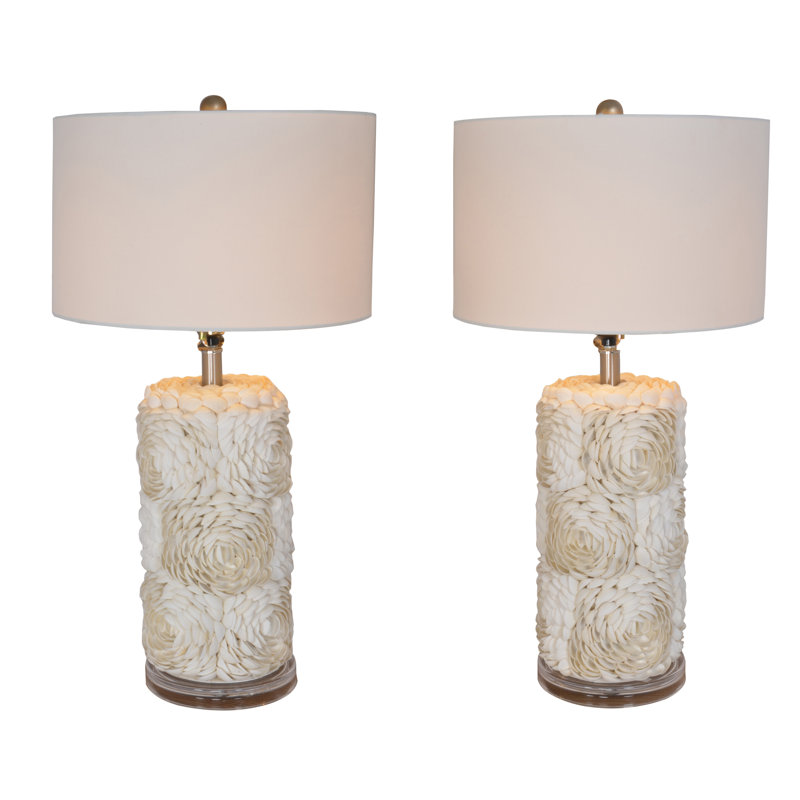 Paire de lampes en coquillage Aleena