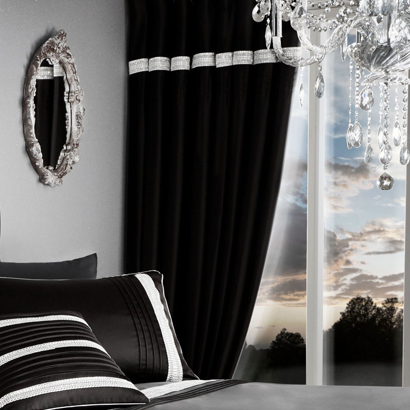 Glamourous Diamante Bands Single Panel, Black