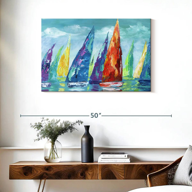 Mehar Fine Day Sailing II, H 24 po x l 36 po