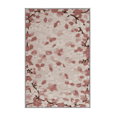 Tapis gris botanique lavable à la machine