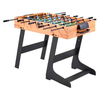 Table de soccer pliante, table de 42 pouces de taille standard, tables de soccer intérieur pour la maison, la famille et la salle de jeux, ensemble de soccer durable, comprend 2 balles