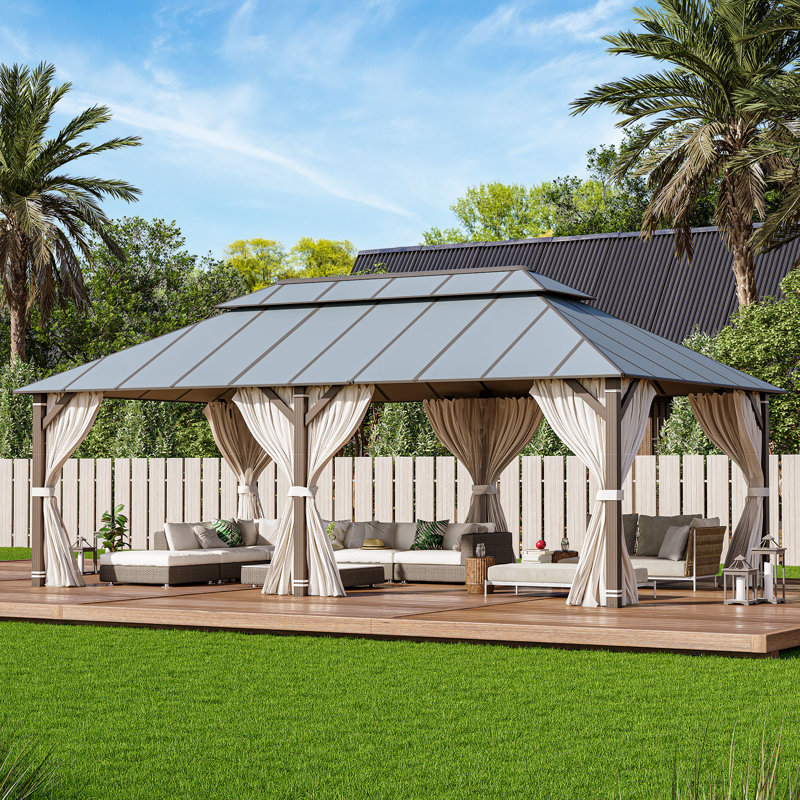 12 Ft. W X 20 Ft. D Aluminum Patio Gazebo