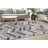 Shelldrake Gray Blue Chevron Performance Rug